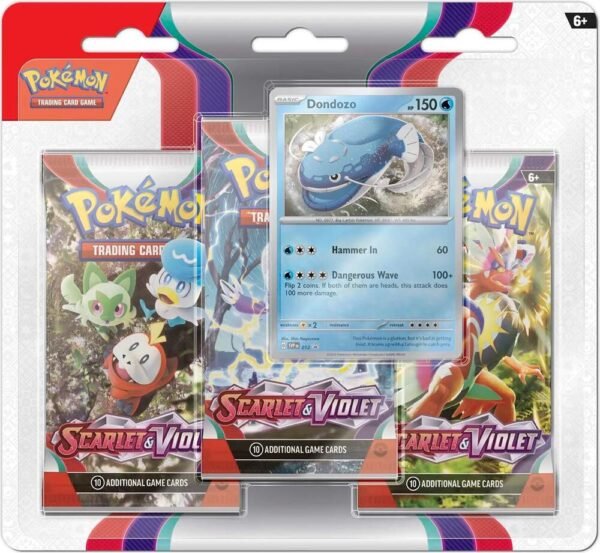 Scarlet & Violet 3 Pack Blister [Dondozo] - SV01