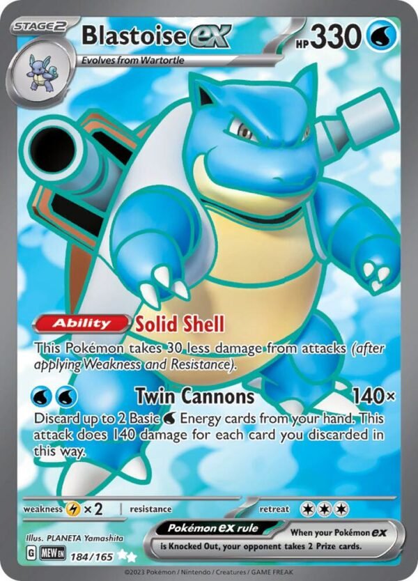 Blastoise ex - 184/165 - SV Blastoise ex - 184/165 - SV