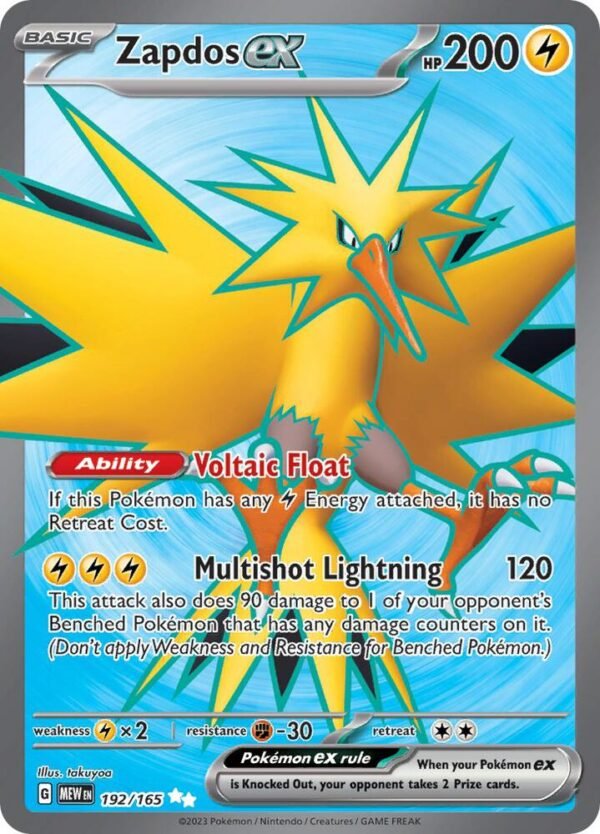 Zapdos ex - 192/165 - SV