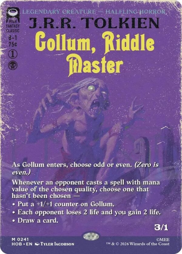 Gollum, Riddle Master (Borderless) - The Hobbit (HOB) Gollum, Riddle Master (Borderless) - The Hobbit (HOB)