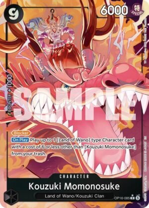 Kouzuki Momonosuke (085) (Alternate Art) - The Time of Battle (OP16) Kouzuki Momonosuke (085) (Alternate Art) - The Time of Battle (OP16)