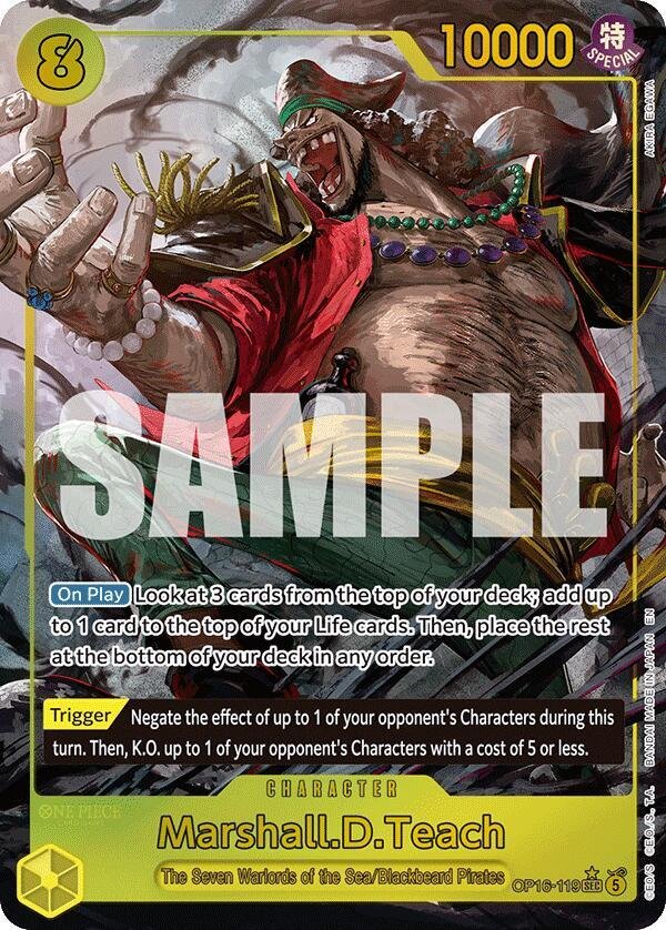Marshall.D.Teach (119) (Alternate Art) - The Time of Battle (OP16) Marshall.D.Teach (119) (Alternate Art) - The Time of Battle (OP16)