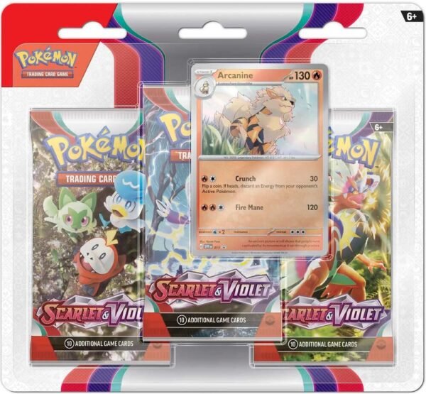 Scarlet & Violet 3 Pack Blister [Arcanine] - SV01