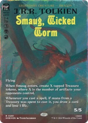 Smaug, Wicked Worm (Borderless) (Surge Foil) - The Hobbit (HOB)