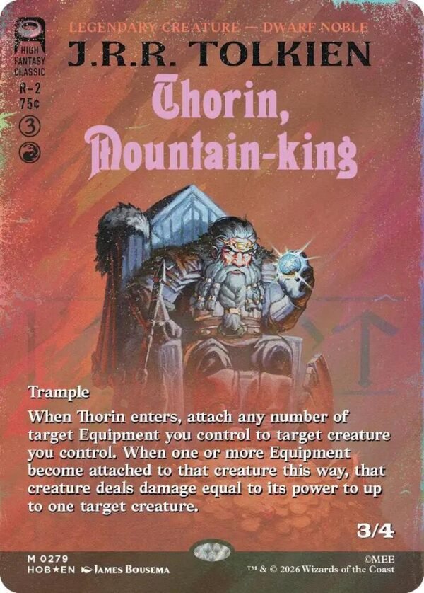 Thorin, Mountain-king (Borderless) (Surge Foil) - The Hobbit (HOB)